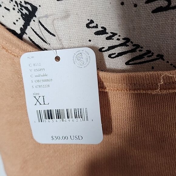 NWT We The Free Raw Edge Peach Crop Top XL - Picture 2 of 4